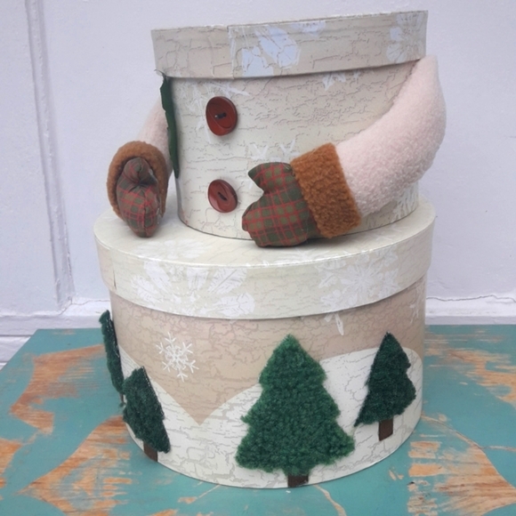 Gift Boxes Christmas Handmade Decoration Snowman Wrapped Presents for under tree - Picture 2 of 14